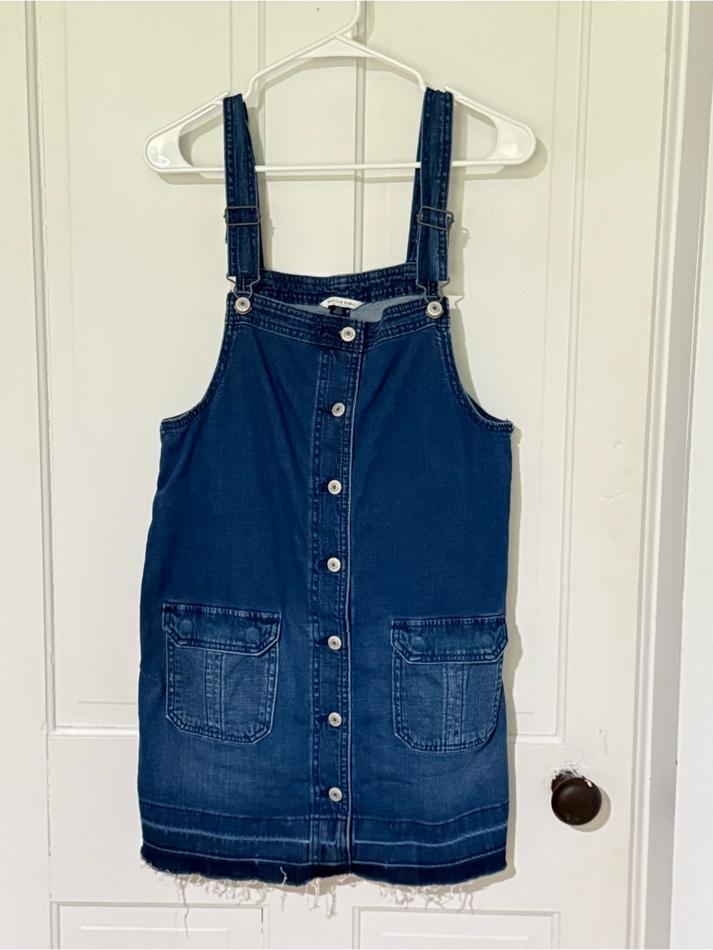 American Eagle Dark Denim Overall Dress - Navy